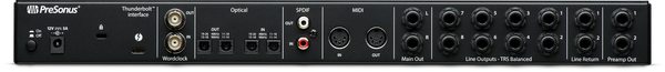 26X26 THUNDERBOLT 3 / 192KHZ, W/8 MIC INPUTS, ADAT I/O, STUDIO ONE ARTIST